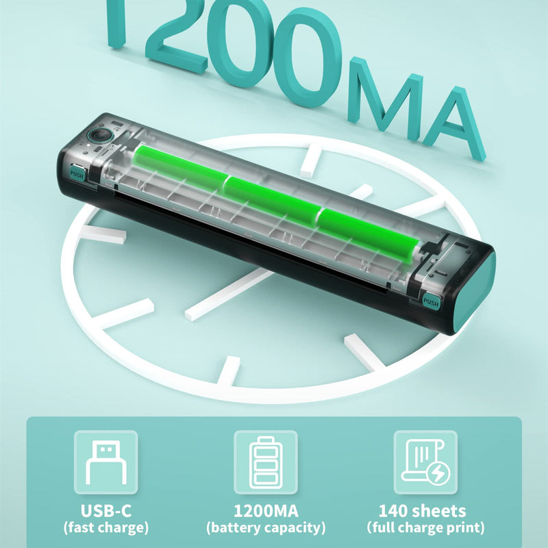 A4 Portable Printers Wireless For Travel Bluetooth Thermal Printer, Suitable For Mobile Office,Support Tattoo Paper Phomemo M08F Mostorepro.com