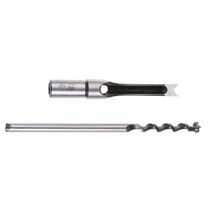 Square Auger Drill Bit Cut Mortising Chisel Woodworking Tool Set American Varieties