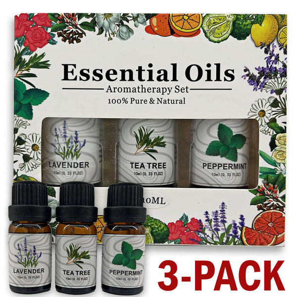 3 Pack - Aromatherapy Essential Oils Gift Set For Humidifiers Oil Diffuser Mist Mostore.com