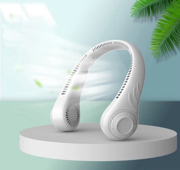 Hanging Neck Fan Portable Cooling Fan USB Leafless 360 Degree Neckband Fan 78 Surround Air Outlets 4000Mah Rechargeable American Varieties