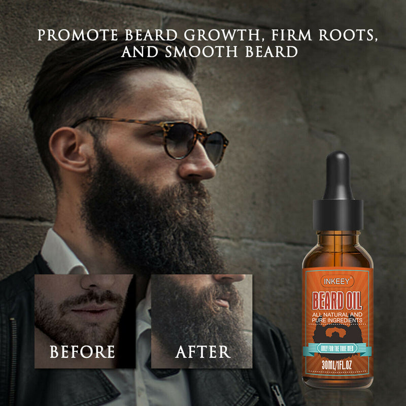 Beard Oil For MEN Hair Growth Oil Serum Mustache Grooming Growing Moisturizer US Mostore.com