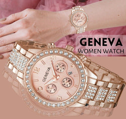 Women Classic Stainless Steel Crystal Quartz Round Analog Wrist Watch For Women Mostore.com