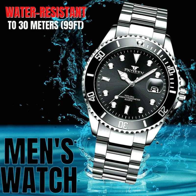 Men's Watch Relojes De Hombre Stainless Steel Quartz Luminous Classic Watches Mostore.com