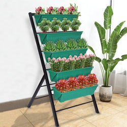Raised Garden Bed Cascading Water Drainage To Vegetables Herbs Flowers Mostore.com