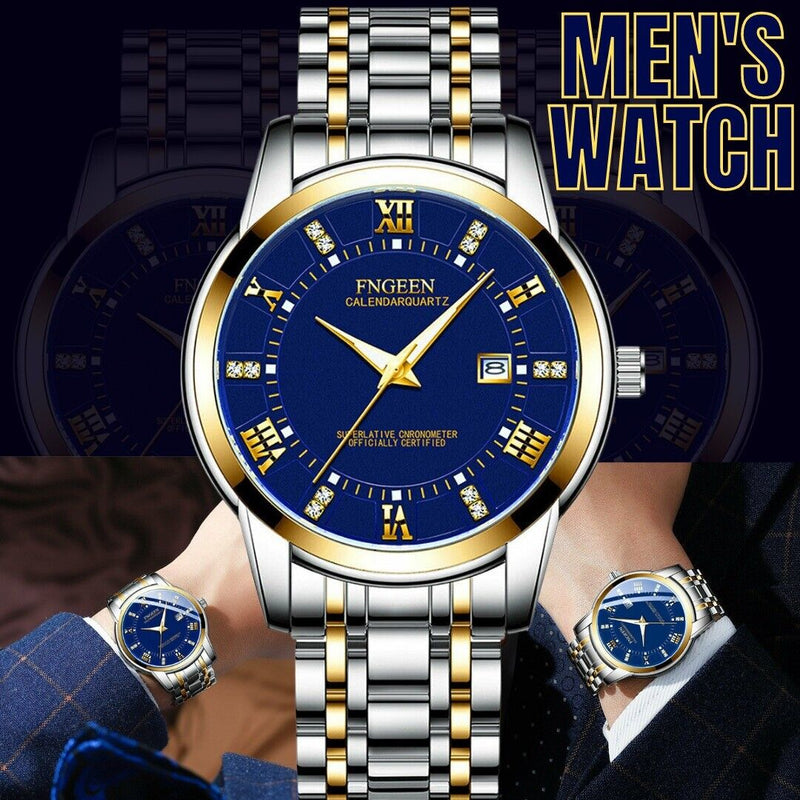 Stainless Steel Watch For MEN Quartz Luminous Classic Watches For Father Elderly Mostore.com