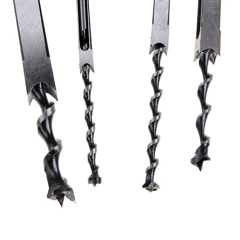 Square Auger Drill Bit Cut Mortising Chisel Woodworking Tool Set American Varieties
