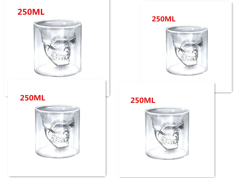 Skull Skull Double Transparent Glass Mostore.com