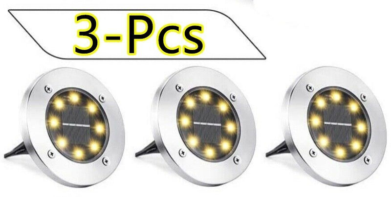 1-16 Pcs LED Solar Power Flat Buried Light In-Ground Lamp Outdoor Path Garden American Varieties