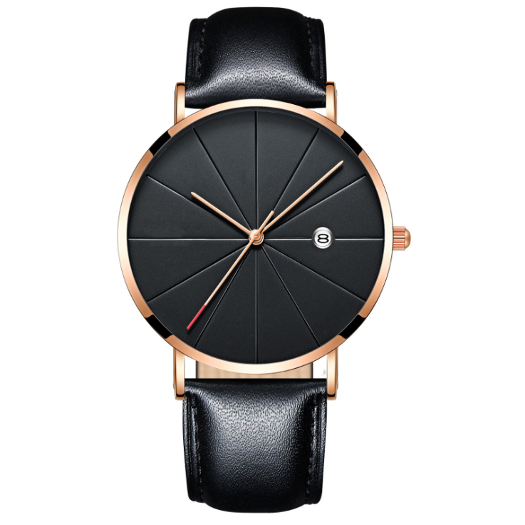 Simple calendar watch male creative waterproof quartz watch Mostore.com