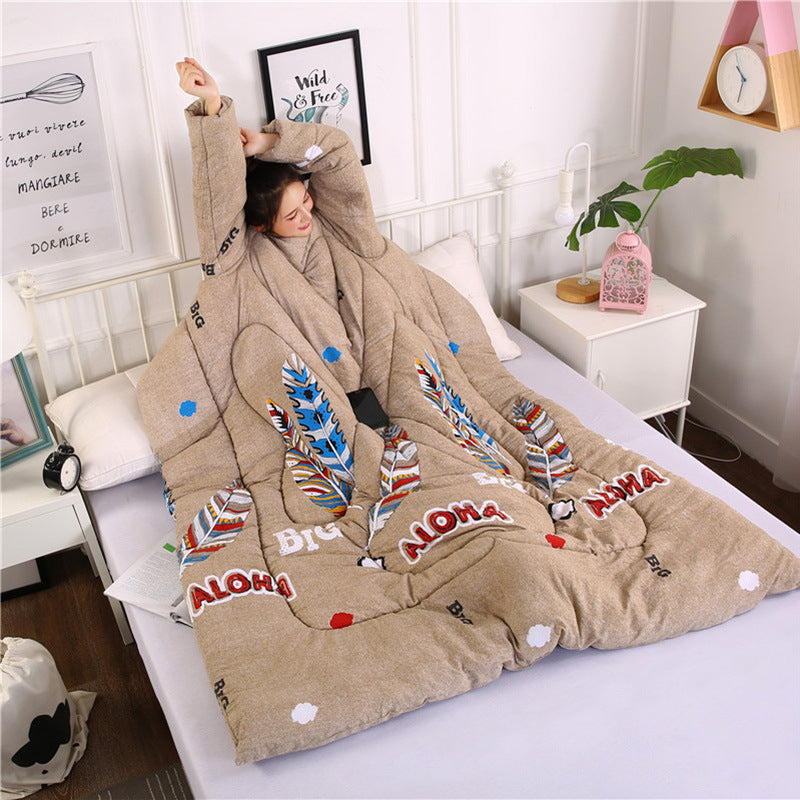 Winter Lazy Quilt with Sleeves Mostore.com