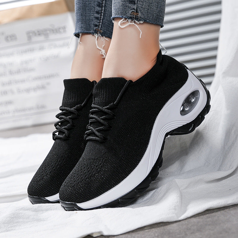 Sports shoes women flying knit socks shoes shaking shoes Mostore.com