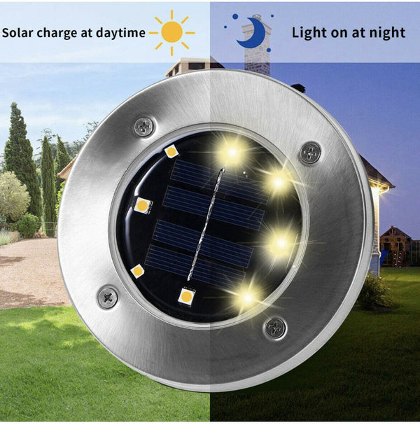 1-16 Pcs LED Solar Power Flat Buried Light In-Ground Lamp Outdoor Path Garden American Varieties