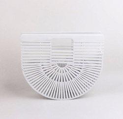 Handmade bamboo bag, clutch bag, portable bamboo basket, semi-circular bamboo bag Mostore.com