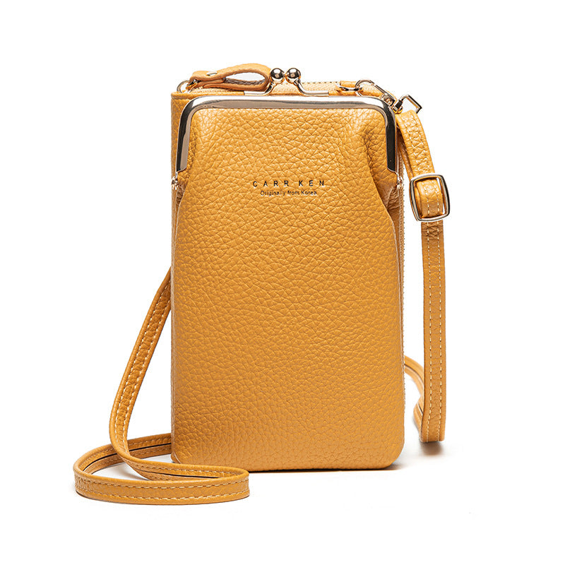 Fashion Lychee Pattern Solid Color Diagonal Shoulder Bag Mostore.com