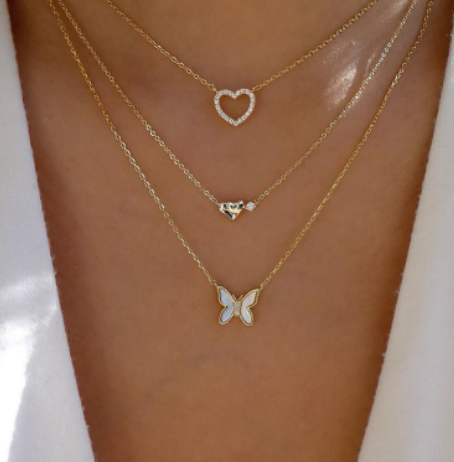 Gold Plated Devil's  Crystal Necklace Mostore.com