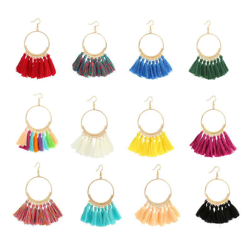 Big Round Drop Dangle Earrings Mostore.com