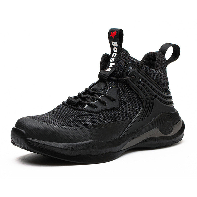 High-top Safety Shoes Construction Protective Footwear Men Steel Toe Shoes Breathable Hiking Boots Puncture Proof Work Boots Mostore.com