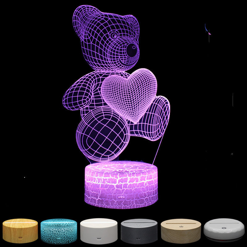 Love Bear Series 3D Light Creative Night Light LED Visual Light mostorepro.com