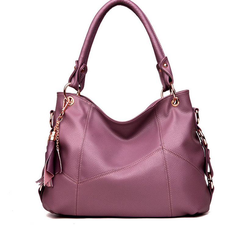 Leather tassel soft leather shoulder bag Mostore.com
