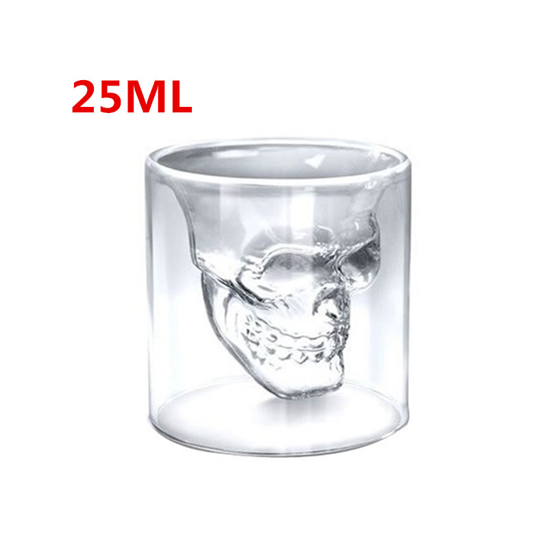 Skull Skull Double Transparent Glass Mostore.com