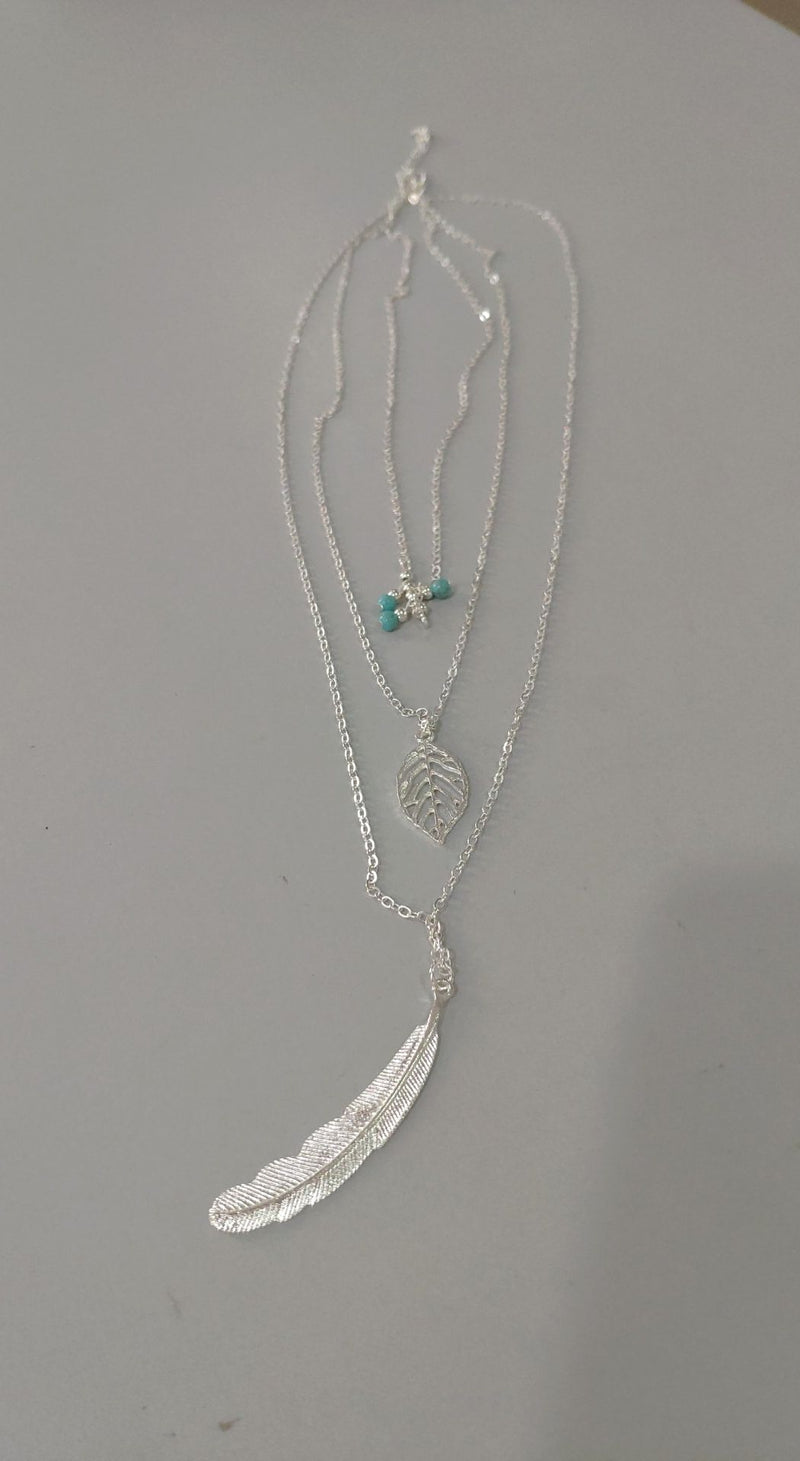 Double-layer Triangle Necklace Multi-layer Clavicle Chain Mostore.com