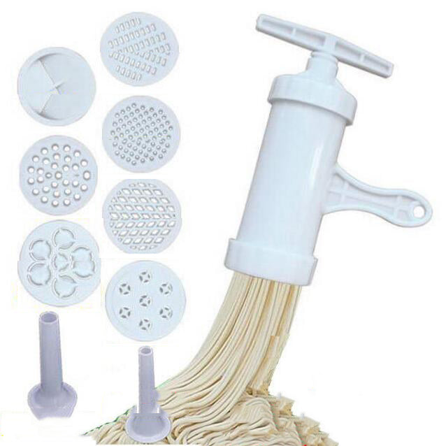 Manual Noodle Maker Press Pasta Maker Machine Crank Cutter Cookware With 5 Pressing Molds Making Spaghetti Kitchen Cooking Tools Mostore.com