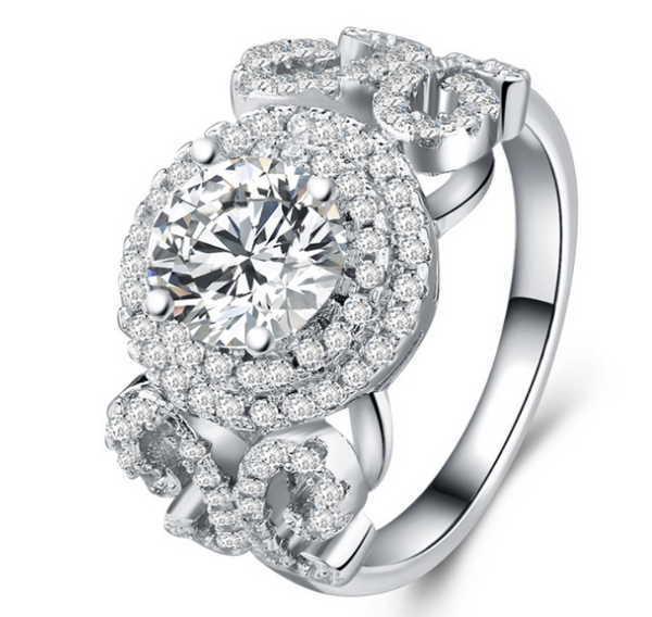 Stylish temperament zircon engagement ring Mostore.com