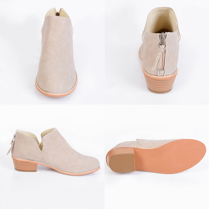 Autumn Women Shoes Retro High Heel Ankle Boots Mostore.com