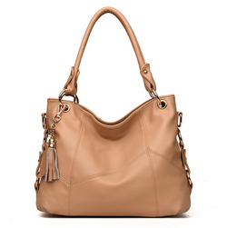 Leather tassel soft leather shoulder bag Mostore.com