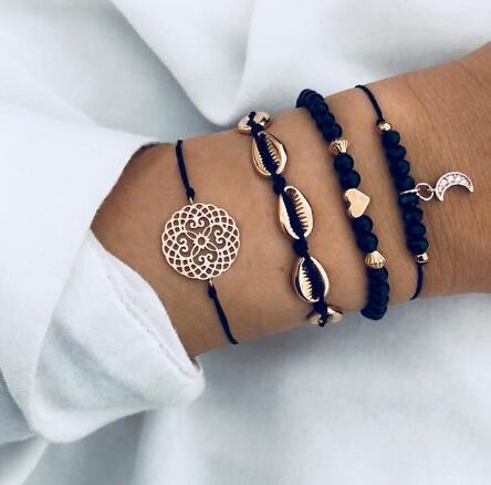 Bead Chain Bracelet Set Anklet Mostore.com