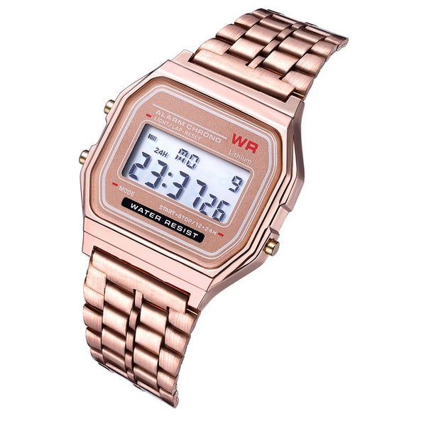 WR F91W Steel Band Electronic Watch Mostore.com