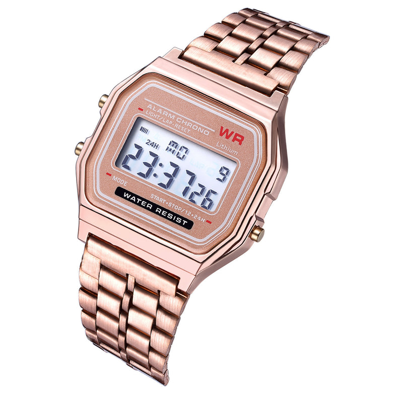 WR F91W Steel Band Electronic Watch Mostore.com