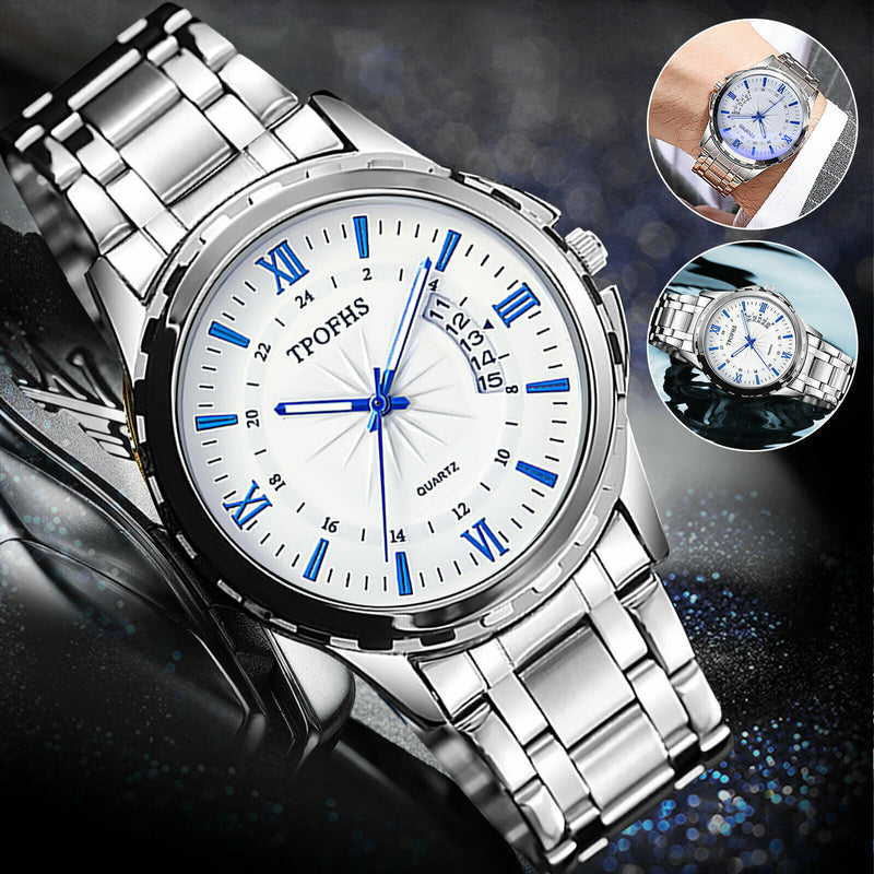 Classic Men's Watch Stainless Steel Wristwatch For Men Quartz Luxury Waterproof Mostore.com