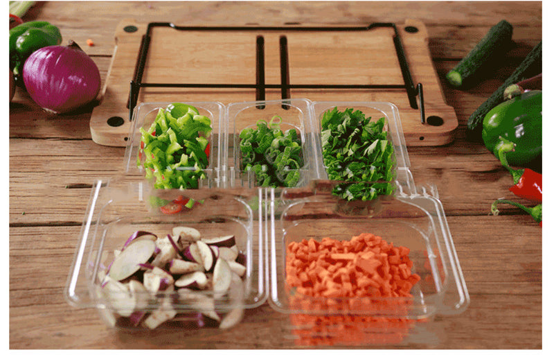 Vegetable Kitchen Cutting Board With Trays Storage Box Smooth Multifunction Practical Fruit Meat Bamboo Food Chopping Board Mostore.com