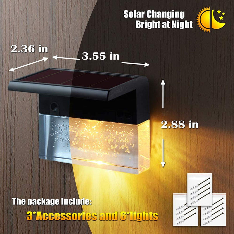 Waterproof New RGB LED Solar Light Step Fence Light American Varieties