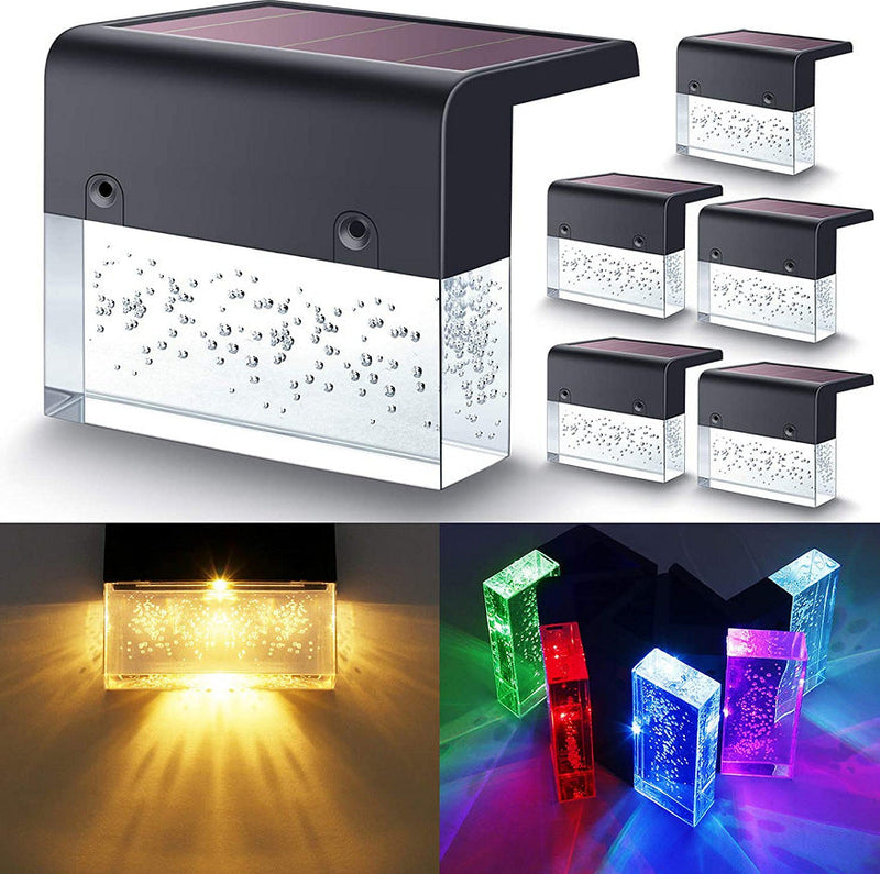 Waterproof New RGB LED Solar Light Step Fence Light American Varieties