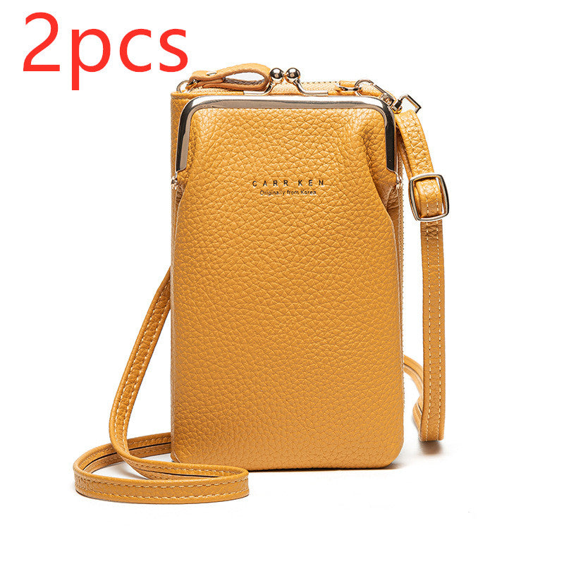 Fashion Lychee Pattern Solid Color Diagonal Shoulder Bag Mostore.com