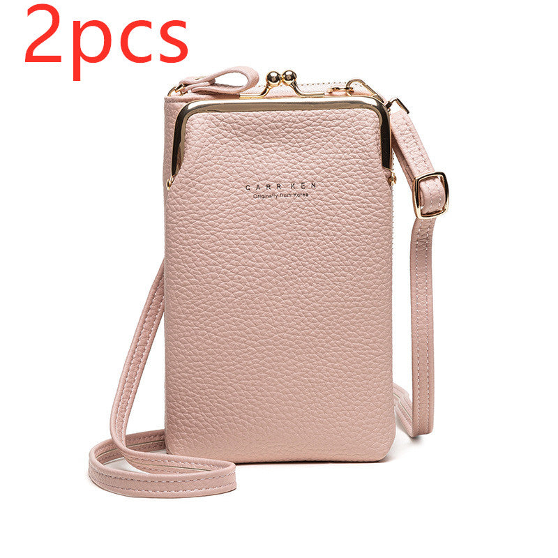 Fashion Lychee Pattern Solid Color Diagonal Shoulder Bag Mostore.com