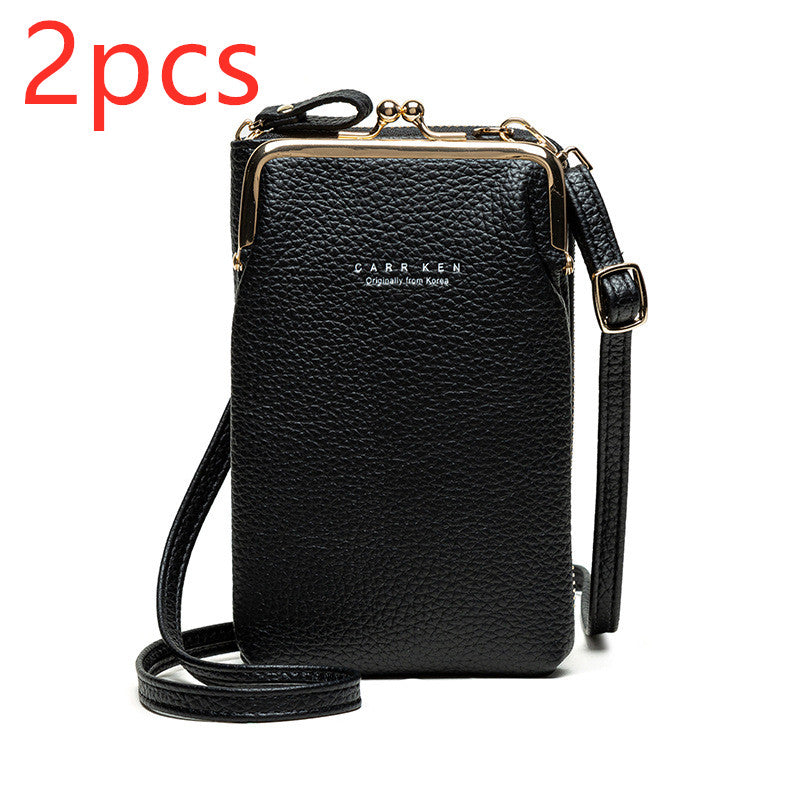 Fashion Lychee Pattern Solid Color Diagonal Shoulder Bag Mostore.com