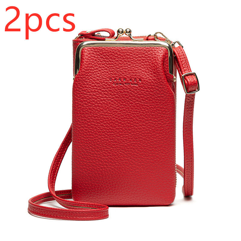 Fashion Lychee Pattern Solid Color Diagonal Shoulder Bag Mostore.com