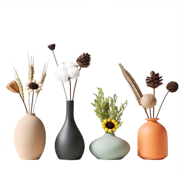Ceramic Vase Living Room TV Cabinet Flower Stand Mostore.com