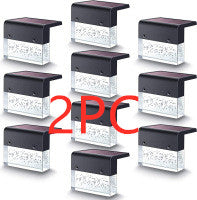 Waterproof New RGB LED Solar Light Step Fence Light American Varieties