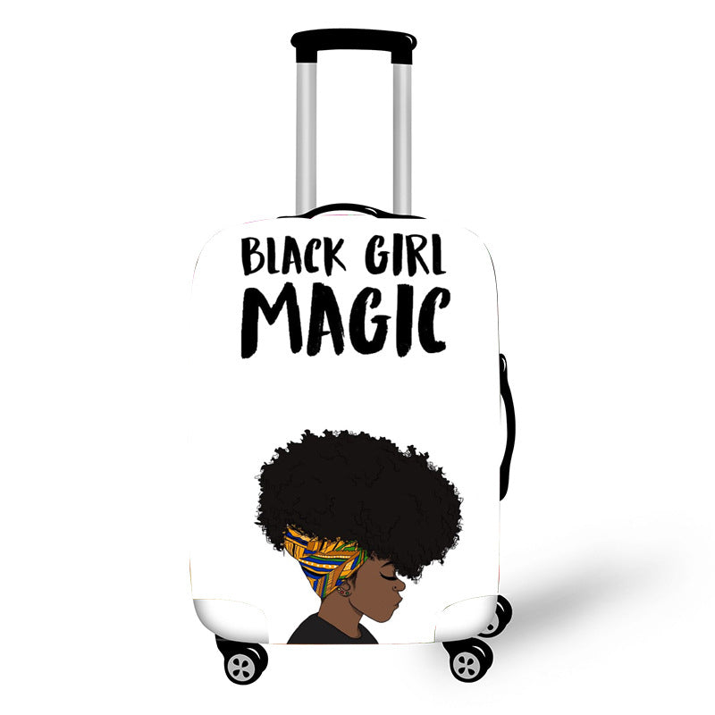 Nopersonality African Art Girl Travel Accessories Luggage Cover Suitcase Protection Baggage Dust Cover Stretch Fabrics 18-30inch Mostore.com