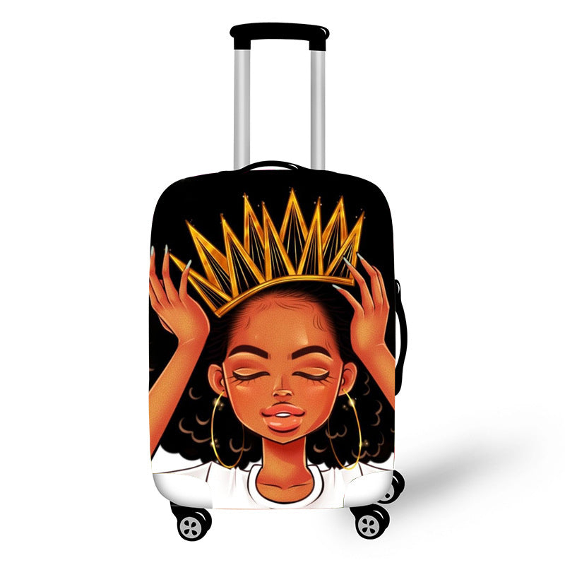 Nopersonality African Art Girl Travel Accessories Luggage Cover Suitcase Protection Baggage Dust Cover Stretch Fabrics 18-30inch Mostore.com