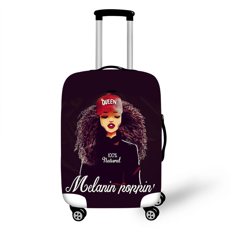Nopersonality African Art Girl Travel Accessories Luggage Cover Suitcase Protection Baggage Dust Cover Stretch Fabrics 18-30inch Mostore.com