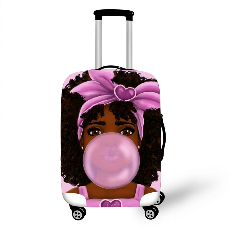 Nopersonality African Art Girl Travel Accessories Luggage Cover Suitcase Protection Baggage Dust Cover Stretch Fabrics 18-30inch Mostore.com