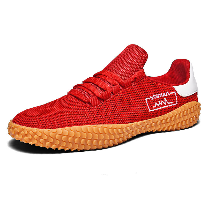 Spring and Summer Flying Woven Casual Shoes Large Men's Shoes Beathable Korean Forrest Gump Sneakers Mostore.com