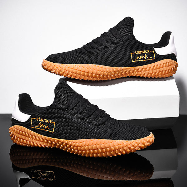 Spring and Summer Flying Woven Casual Shoes Large Men's Shoes Beathable Korean Forrest Gump Sneakers Mostore.com