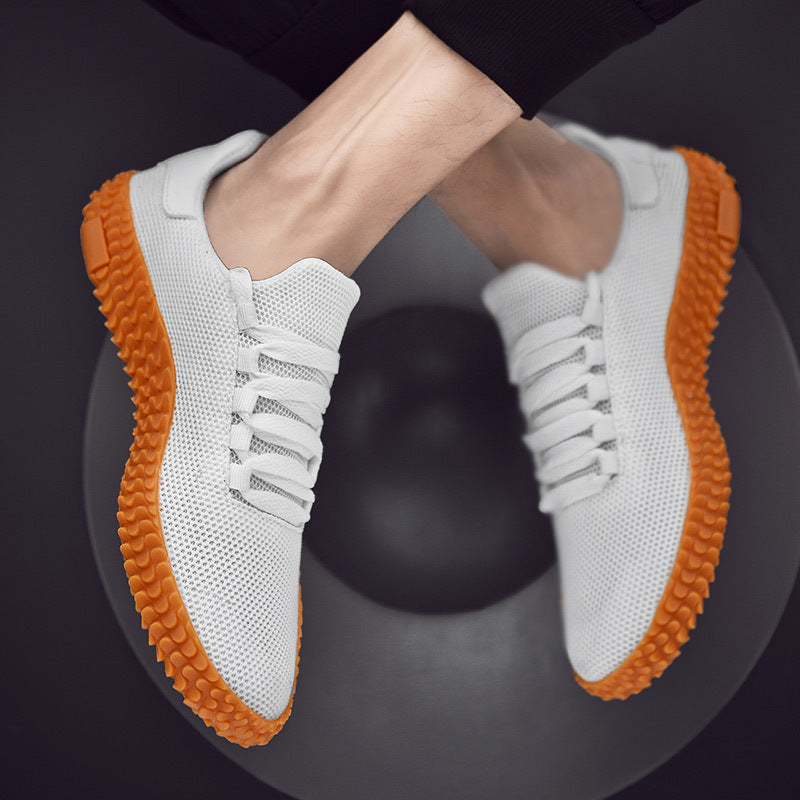 Spring and Summer Flying Woven Casual Shoes Large Men's Shoes Beathable Korean Forrest Gump Sneakers Mostore.com