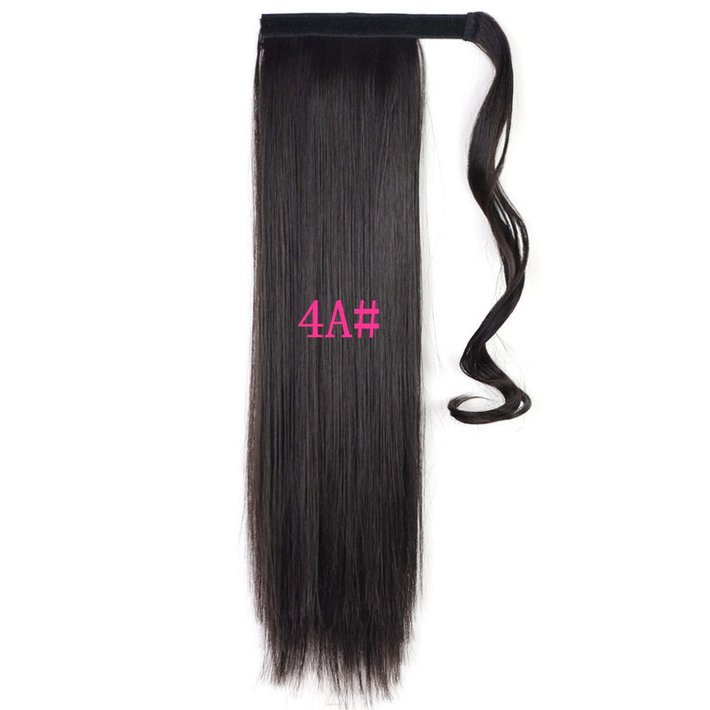 Long Straight Wrap Around Clip In Ponytail Hair Extension Heat Resistant Synthetic Tail Fake Hair Mostore.com